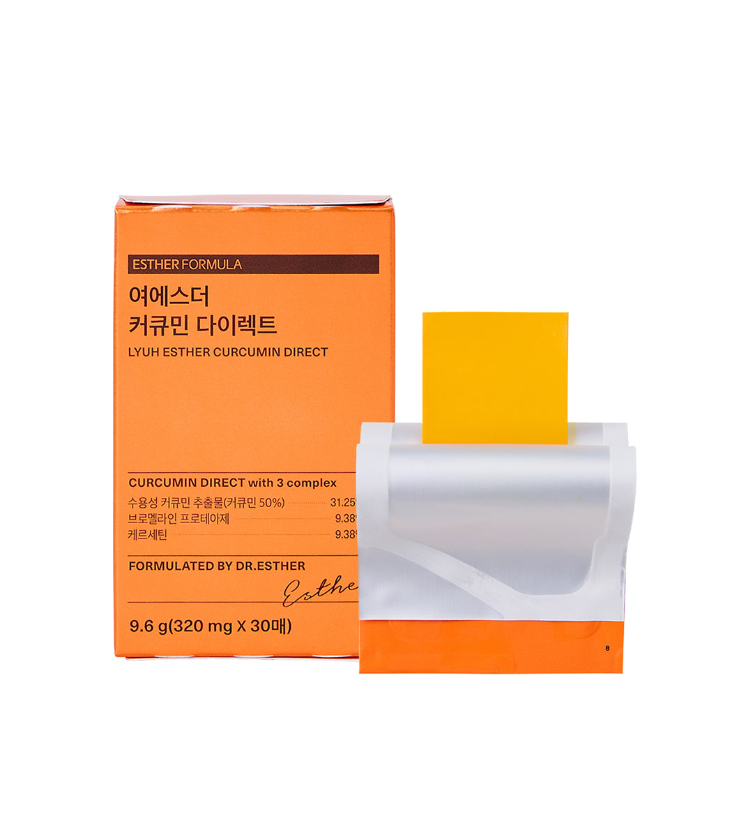 ESTHER FORMULA Lyuh Esther Curcumin Direct Film 30 láminas – Suplemento Antiinflamatorio con Curcumina Hidrosoluble