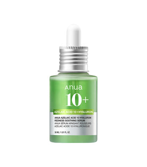 ANUA Azelaic Acid 10 + Hyaluron Serum 30ml - Sérum Facial con Ácido Azelaico 10% Calmante, Antirojeces e Hidratante