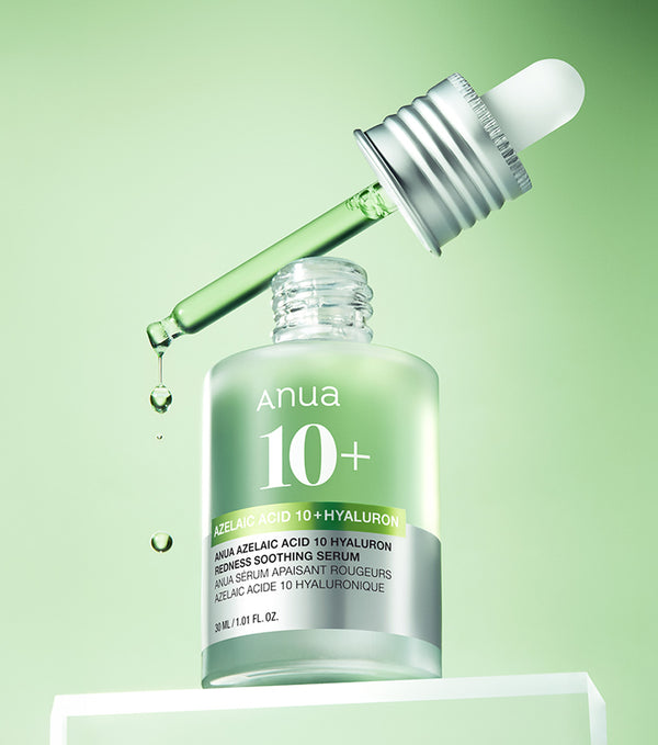 ANUA Azelaic Acid 10 + Hyaluron Serum 30ml - Sérum Facial con Ácido Azelaico 10% Calmante, Antirojeces e Hidratante