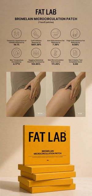 FatLab Bromelain Microcirculation Patch 8 Parches Reductores Drenantes Microcirculación Cuerpo