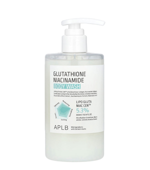 APLB Jabon Corporal Glutation Niacinamida 300ml Colágeno Hidrolizado Beta Glucano Escualano y Extractos Botánicos