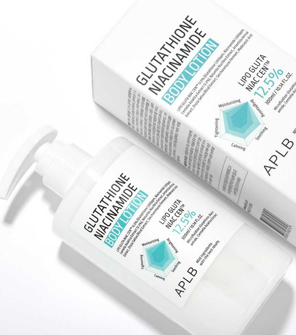 APLB Jabon Corporal Glutation Niacinamida 300ml Colágeno Hidrolizado Beta Glucano Escualano y Extractos Botánicos