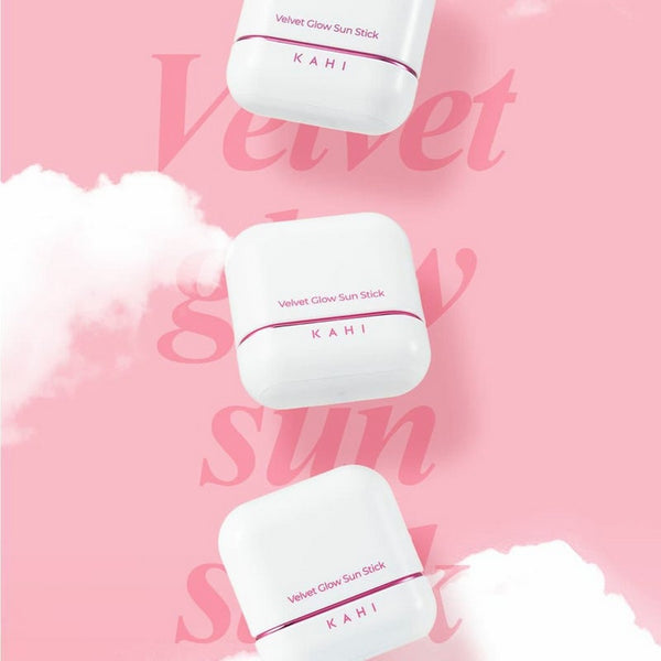KAHI Velvet Glow Sun Stick 14g – Protector Solar en Barra Efecto Terciopelo con Aceite de Semilla de Girasol