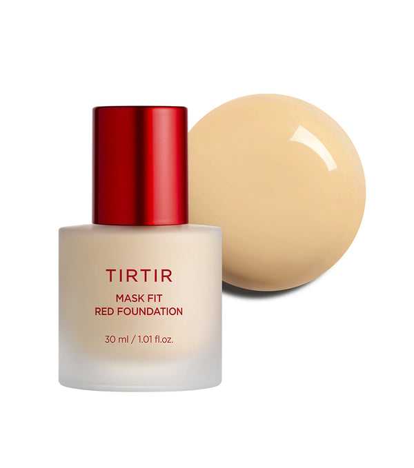 TIRTIR Mask Fit Red Foundation 30ml – Base de Maquillaje Fluida Larga Duración con Astaxantina e Hibisco