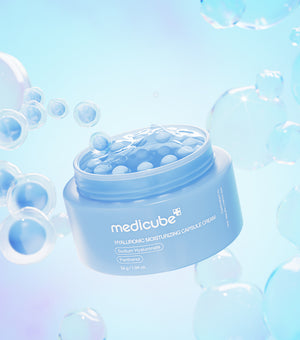 MEDICUBE Hyaluronic Moisturizing Capsule Cream 55g – Crema Hidratante Intensiva con Cápsulas de Ácido Hialurónico