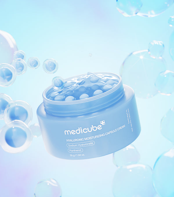 MEDICUBE Hyaluronic Moisturizing Capsule Cream 55g – Crema Hidratante Intensiva con Cápsulas de Ácido Hialurónico