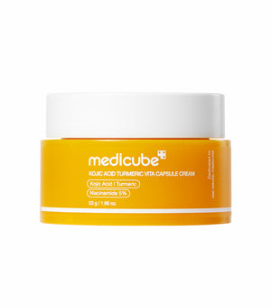 MEDICUBE Kojic Acid Turmeric Vita Capsule Cream 53g – Crema Iluminadora y Perfeccionadora con Ácido Kójico