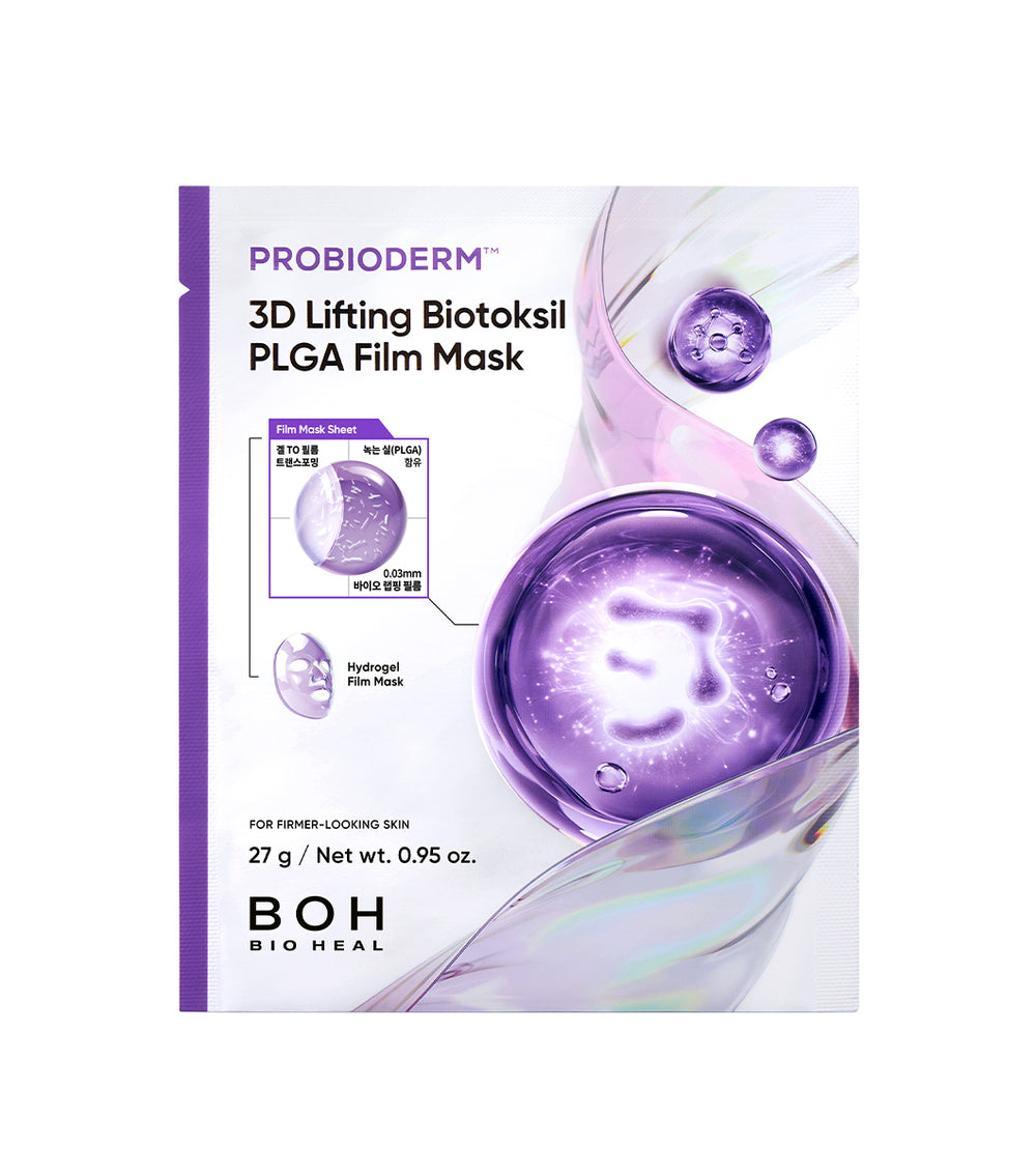 BIOHEAL BOH | Probioderm 3D Lifting Biotoksil PLGA Film Mask 15g – Mascarilla Efecto Lifting con Probióticos y Tecnología PLGA.
