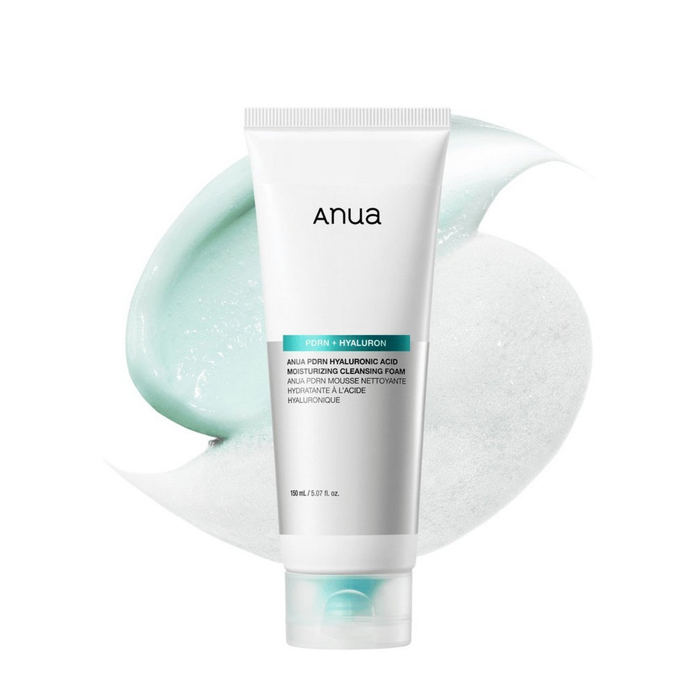 ANUA PDRN Hyaluronic Acid Moisturizing Cleansing Foam 150ml - Espuma Limpiadora Hidratante con PDRN y Ácido Hialurónico