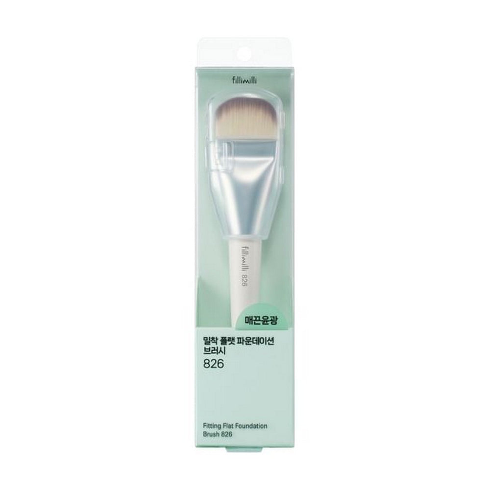 FILLIMILLI S Fitting Flat Foundation Brush 826 1 pza – Brocha Plana para Base con Fibras Sintéticas de Alta Densidad