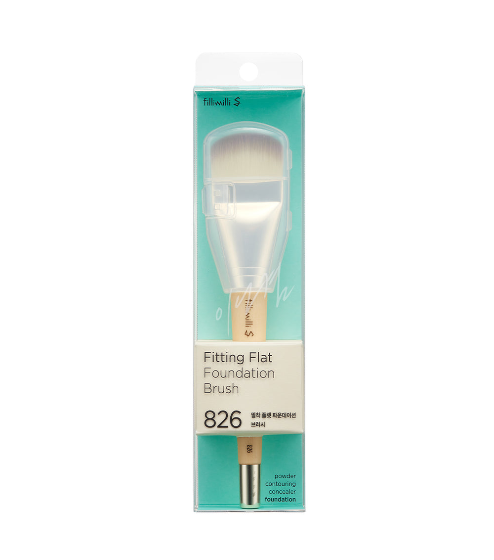 FILLIMILLI S Fitting Flat Foundation Brush 826 1 pza – Brocha Plana para Base con Fibras Sintéticas de Alta Densidad