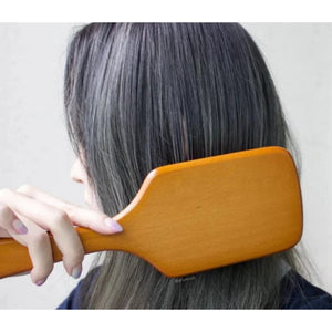 FILLIMILLI Wood Paddle Brush (S) 1 pza – Cepillo Masajeador y Desenredante con Madera Natural y Puntas Redondeadas