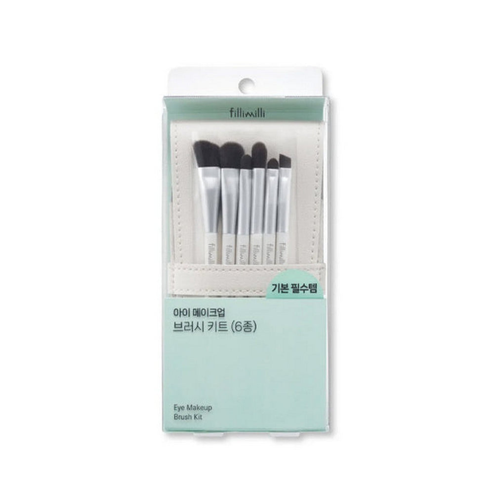 FILLIMILLI Eye Makeup Brush Kit 6 pzs – Juego de Brochas para Ojos con Cerdas Sintéticas Premium