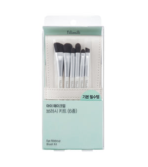 FILLIMILLI Eye Makeup Brush Kit 6 pzs – Juego de Brochas para Ojos con Cerdas Sintéticas Premium