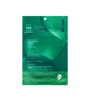 VT COSMETICS | Pro Cica Reedle Shot 100 2-Step Hydrogel Mask | 2 pz | Mascarilla de Hidrogel Calmante de 2 Pasos con Pro Cica Reedle Shot