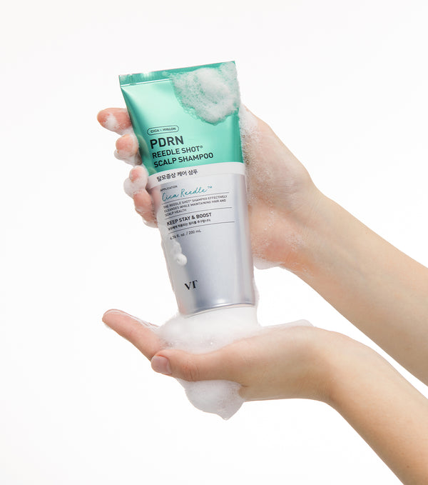 VT COSMETICS | PDRN Reedle Shot Scalp Shampoo | 200ml | Shampoo Anticaída y Fortalecedor con PDRN y Cica Reedle