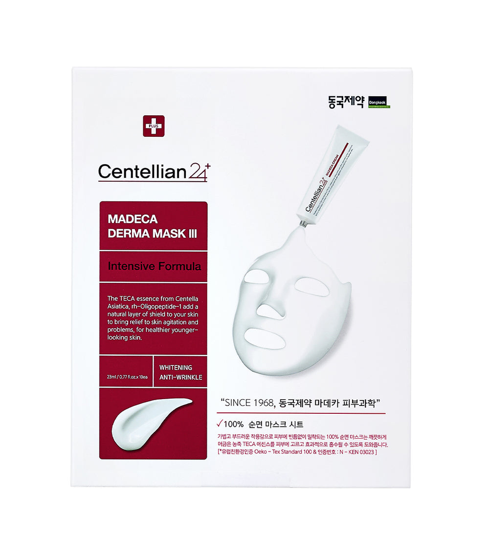 CENTELLIAN24 | Madeca Derma Mask III Intensive Formula 23ml 1u – Mascarilla Facial Regeneradora con Centella Asiática (TECA) y Complejo Calmante.