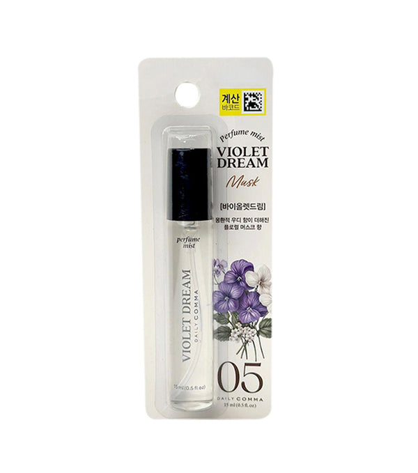 DAILY COMMA Aroma Perfume Mist 15ml – Fragancia Portátil Unisex con Notas de Almizcle Blanco
