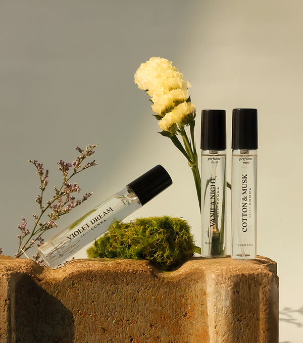 DAILY COMMA Aroma Perfume Mist 15ml – Fragancia Portátil Unisex con Notas de Almizcle Blanco