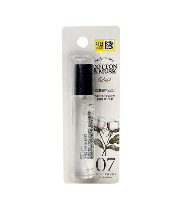 DAILY COMMA Aroma Perfume Mist 15ml – Fragancia Portátil Unisex con Notas de Almizcle Blanco