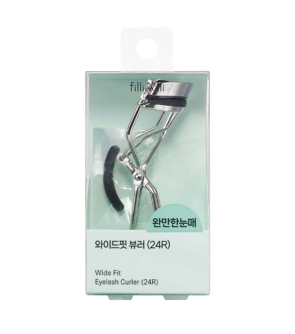 FILLIMILLI Wide Fit Eyelash Curler (24R) 1 pza – Rizador de Pestañas Gran Apertura con Acero Inoxidable