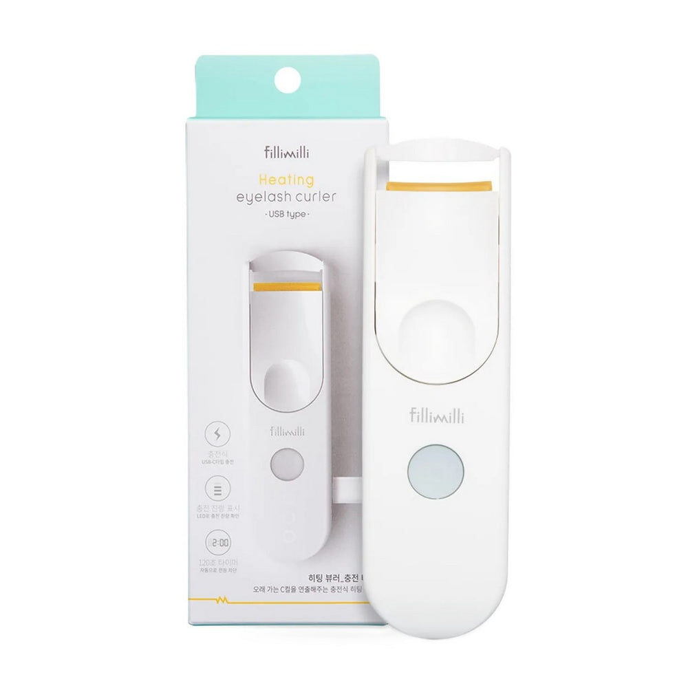 FILLIMILLI Dual Heated Eyelash Curler USB Type 1 pza – Rizador Térmico Doble de Pestañas con Silicona de Transmisión Térmica