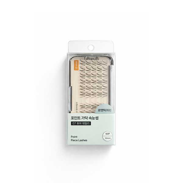 FILLIMILLI Point Piece Lashes 07 Pure Daily (10mm) (60 piezas) - Pestañas Postizas