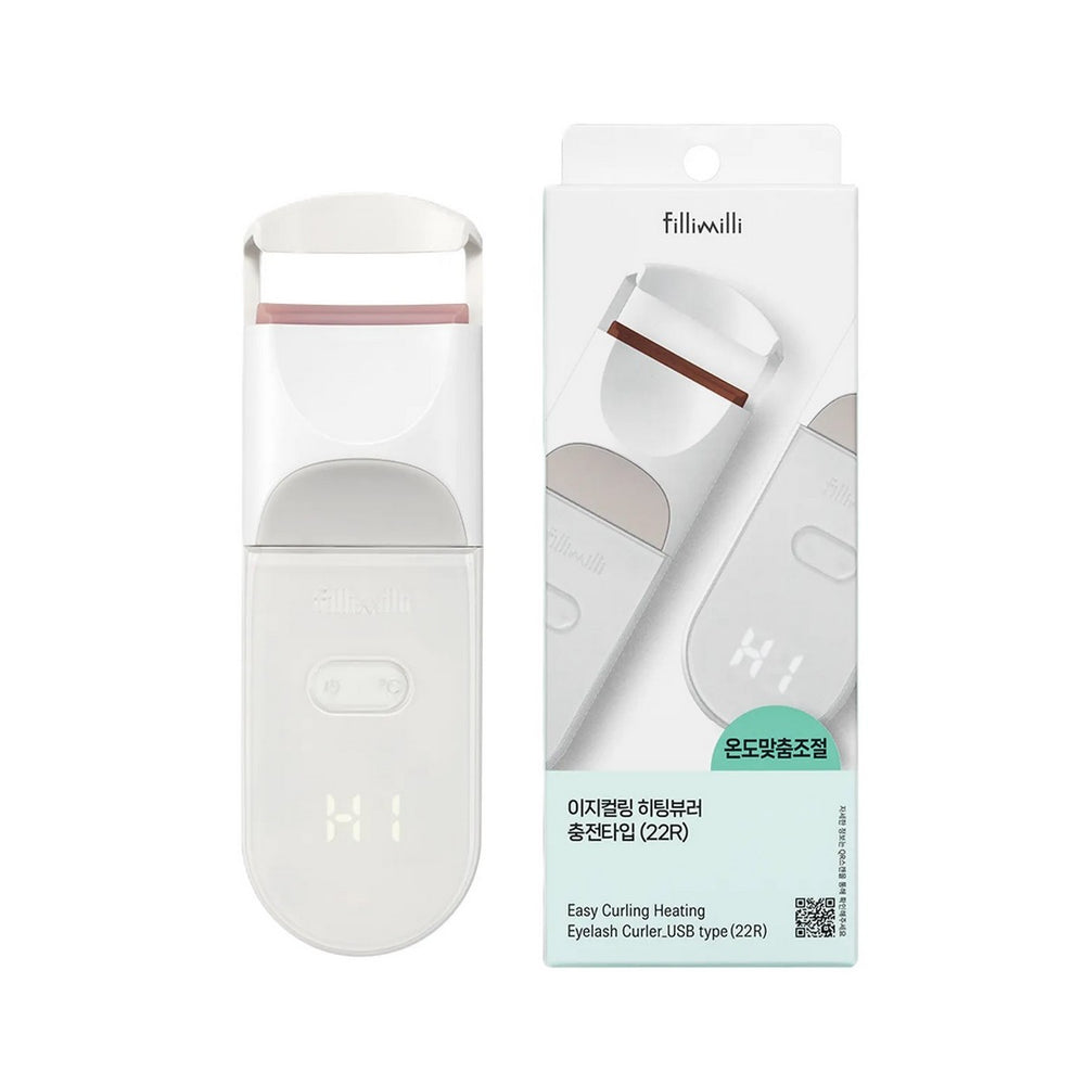 FILLIMILLI Easy Curling Heating Eyelash Curler USB Type 1 pza – Rizador Térmico Compacto con Batería Recargable