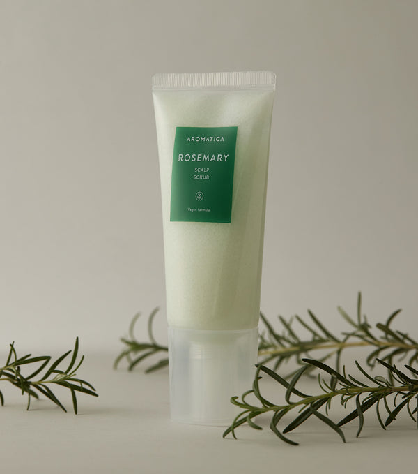 AROMATICA Rosemary Scalp Scrub 165g – Exfoliante Capilar Purificante con Sal del Mar Muerto