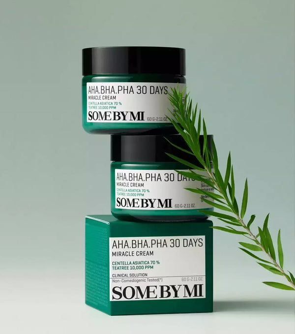 Some By Mi Aha-Bha-Pha 30 Days Miracle Cream 60g – Crema Facial Reparadora Con Ácidos Exfoliantes