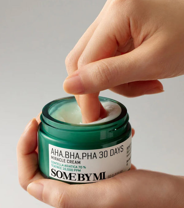 Some By Mi Aha-Bha-Pha 30 Days Miracle Cream 60g – Crema Facial Reparadora Con Ácidos Exfoliantes