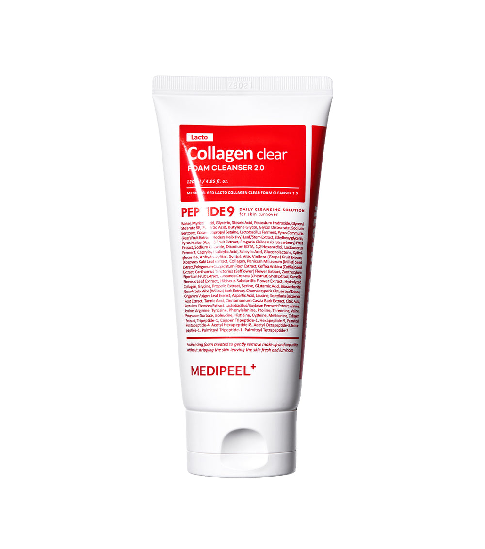 MEDI-PEEL Red Lacto Collagen Clear 2.0 120ml – Limpiador Facial Reductor de Poros con Lactobacilos