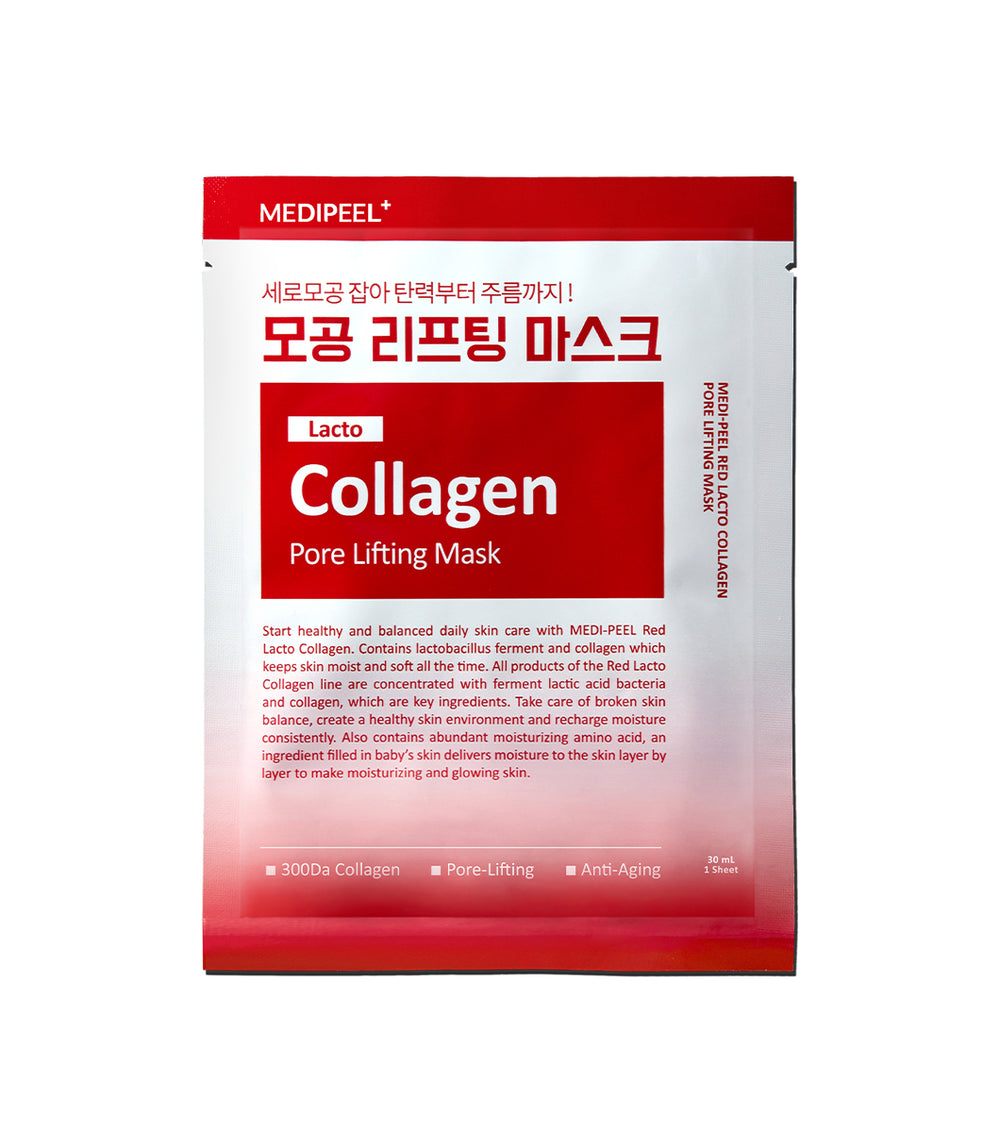 MEDI-PEEL Red Lacto Collagen Pore Lifting Mask 1u – Mascarilla Facial Reafirmante con Extracto de Colágeno