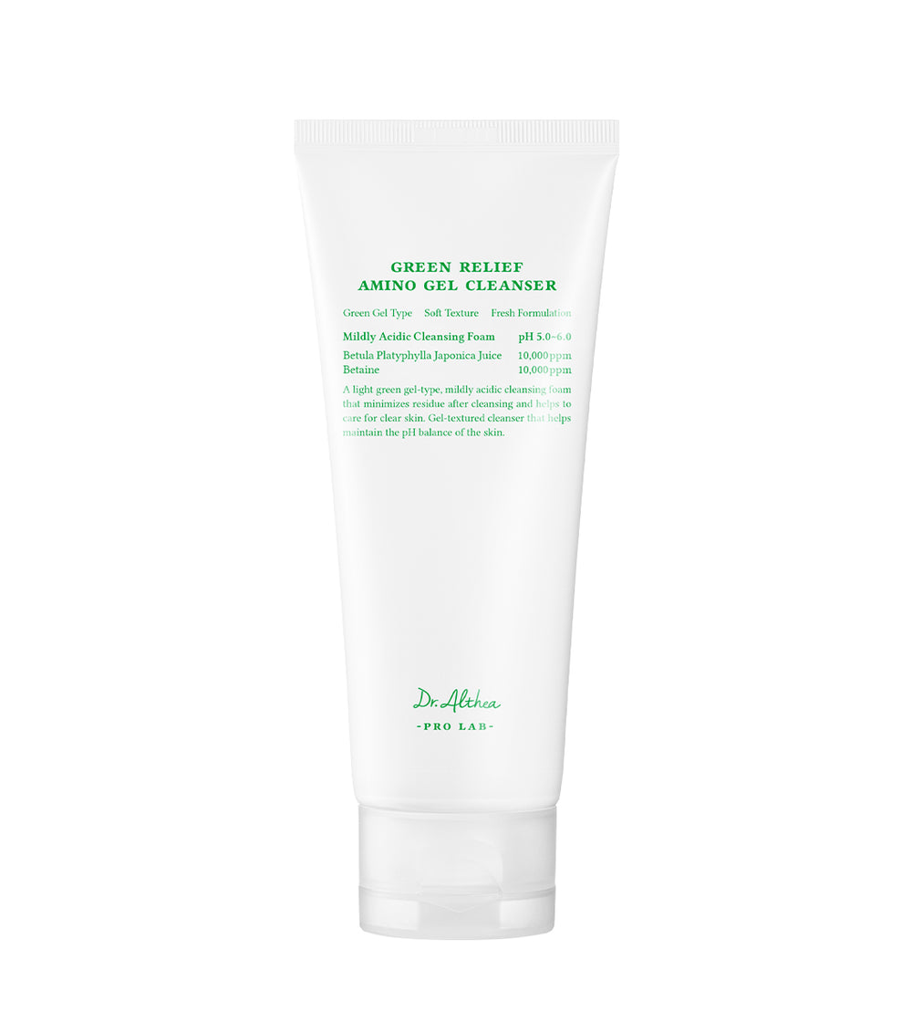DR. ALTHEA | Green Relief Amino Gel Cleanser | 100ml | Gel Limpiador Facial Suave con Aminoácidos y Ácido Hialurónico