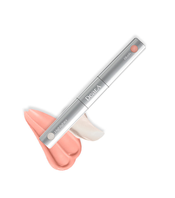 DEAR.A | Blush & Beam Dual Stick 8g – Rubor e Iluminador Dual con Ceramidas y Manteca de Karité.