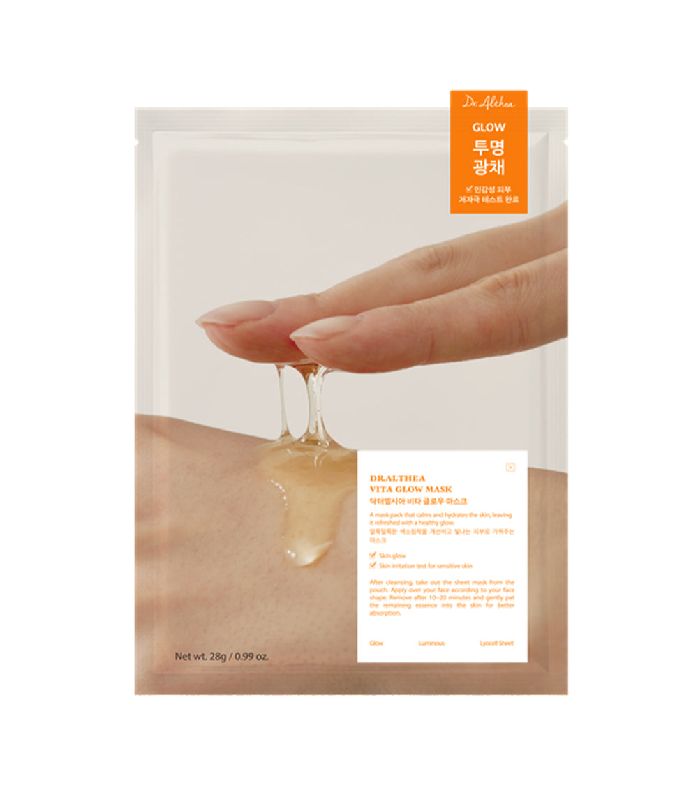DR. ALTHEA | Vita Glow Mask | 1 pz | Mascarilla Facial Iluminadora y Antioxidante con Niacinamida y Hippophae Rhamnoides