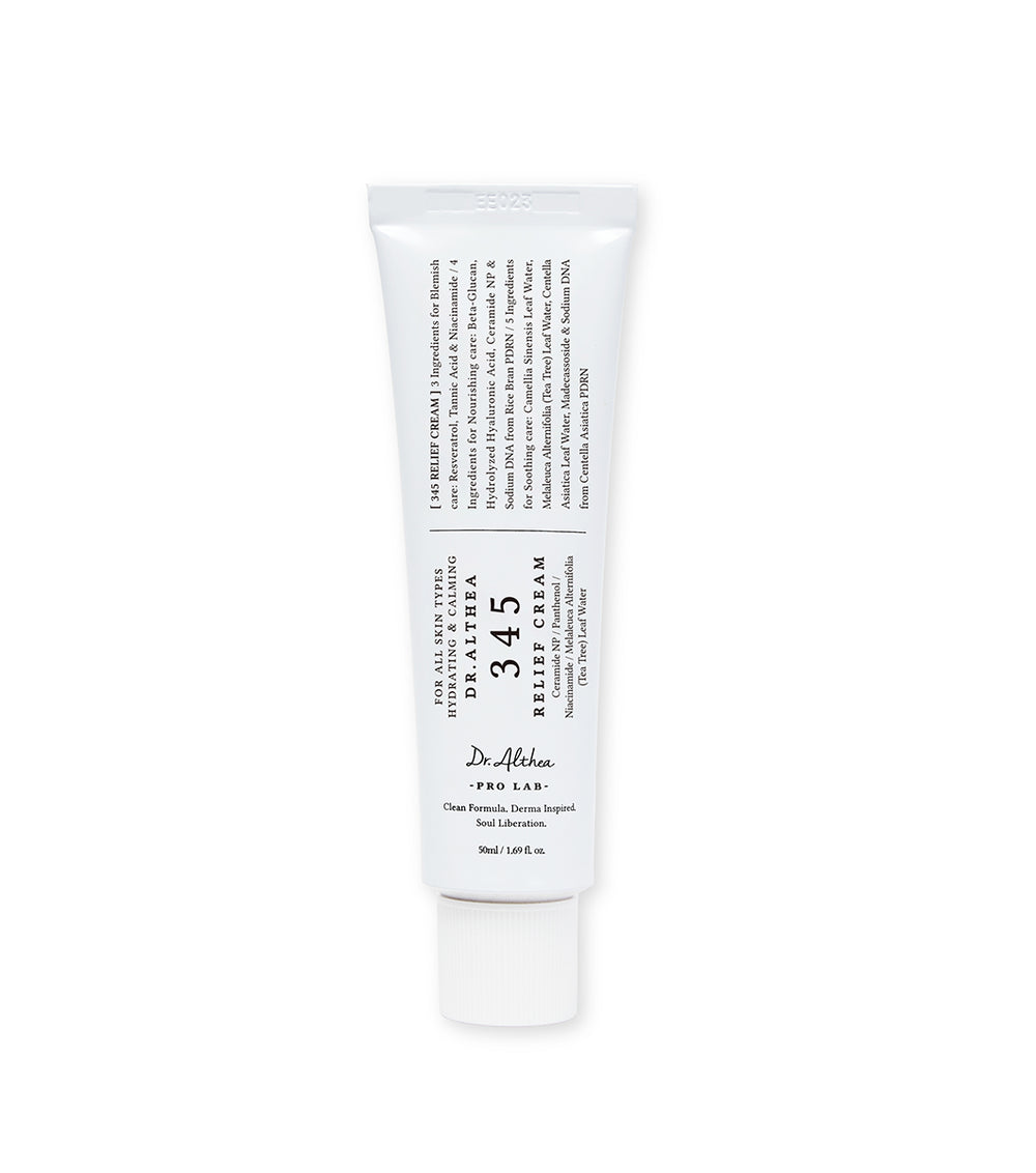 DR. ALTHEA | 345 Relief Cream | 50ml | Crema Ligera Calmante y Equilibrante con Teca, Pantenol y Ceramidas