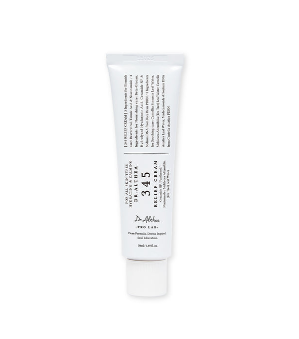 DR. ALTHEA | 345 Relief Cream | 50ml | Crema Ligera Calmante y Equilibrante con Teca, Pantenol y Ceramidas