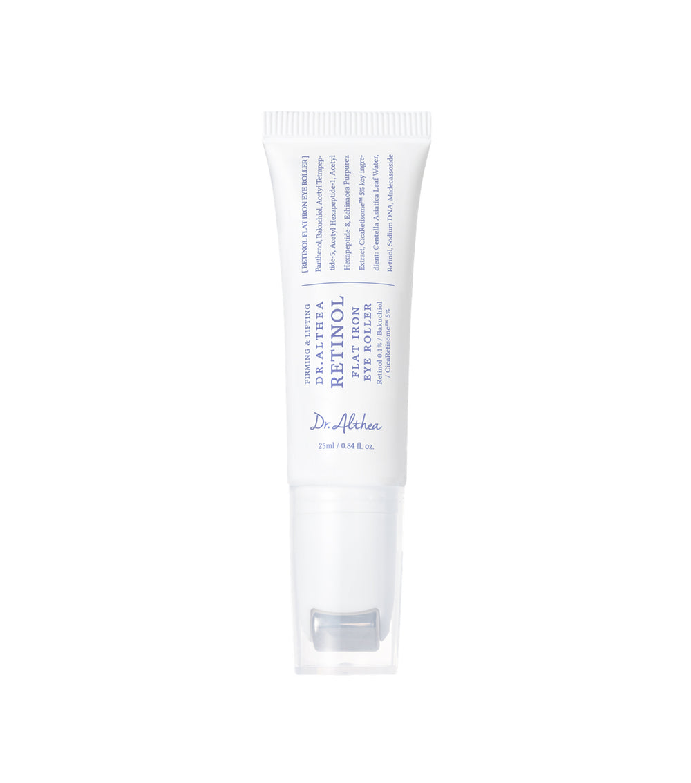 DR. ALTHEA | Retinol Flat Iron Eye Roller | 25ml | Sérum Contorno de Ojos con Retinol, Bakuchiol y Aplicador Roller