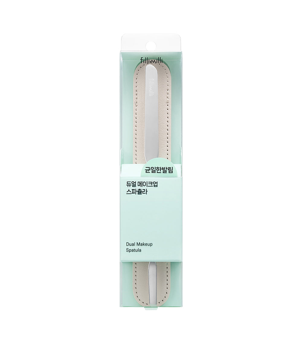 FILLIMILLI Dual Makeup Spatula 1 pza – Espátula para Base de Maquillaje con Acero Inoxidable Higiénico