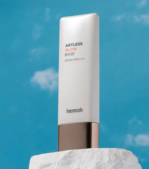 HEIMISH Artless Glow Base 40ml – Primer Iluminador y Protector Solar con Escaramujo