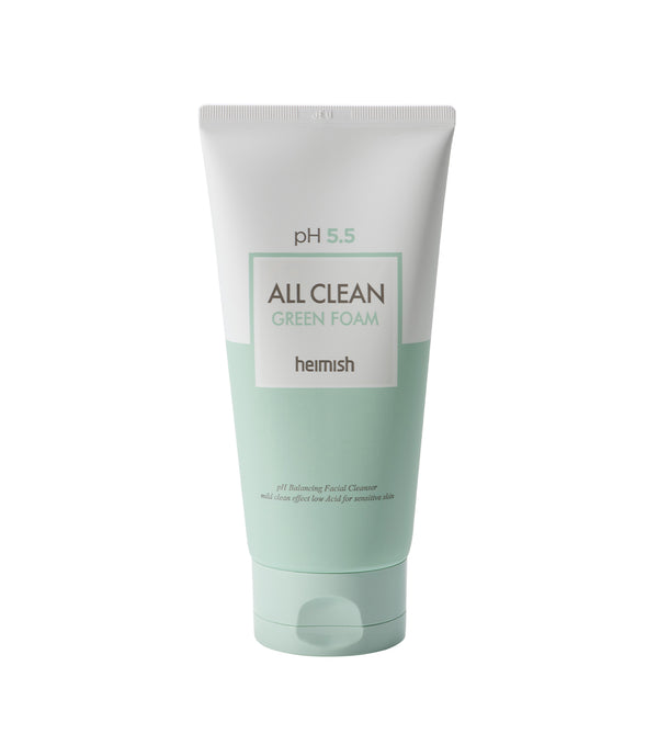 HEIMISH All Clean Green Foam 150ml – Limpiador Facial Equilibrante y Calmante con Centella Asiática