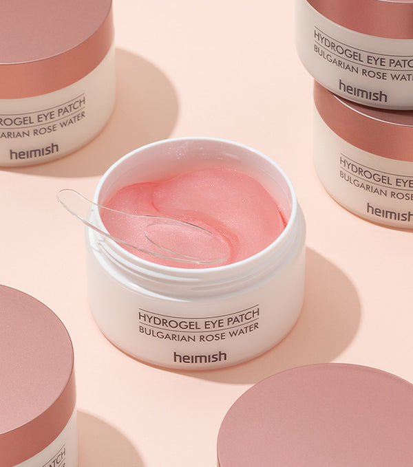 HEIMISH Bulgarian Rose Hydrogel Eye Patch 60 Parches – Parches Hidratantes e Iluminadores con Agua de Rosa Damascena