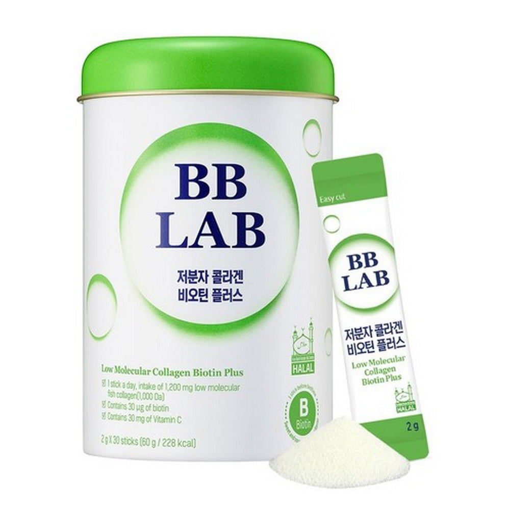 BB LAB | Low Molecular Collagen Biotin Plus 60g (2g x 30) – Suplemento para Piel y Cabello con Colágeno Marino y Biotina.