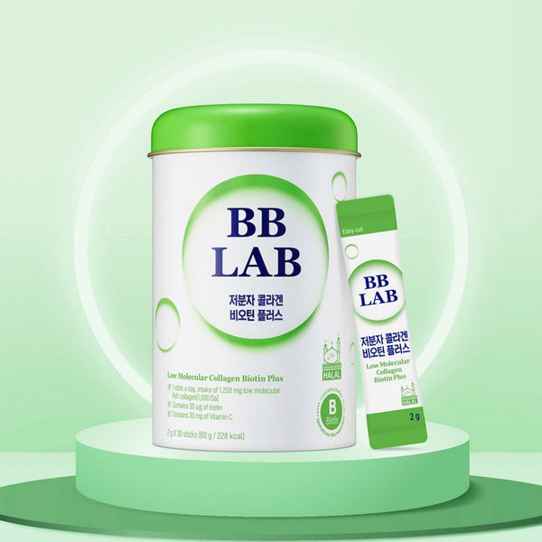 BB LAB | Low Molecular Collagen Biotin Plus 60g (2g x 30) – Suplemento para Piel y Cabello con Colágeno Marino y Biotina.