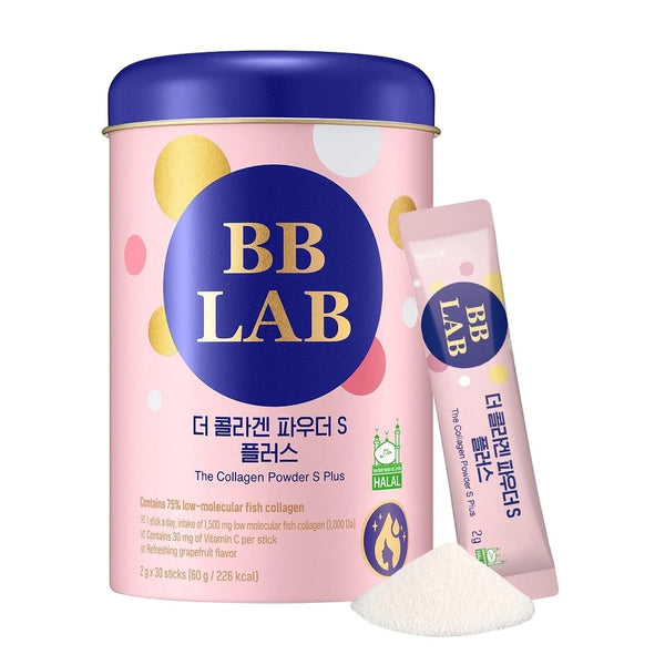 BB LAB | Low Molecular Collagen Powder S Plus 60g (2g x 30) – Suplemento de Colágeno Marino Halal con Colágeno de Pescado y Vitamina C.