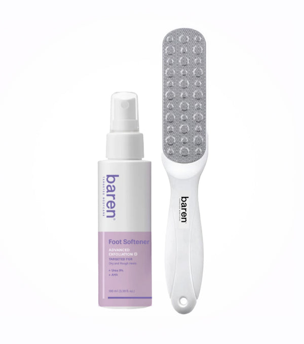 BAREN Foot Callus Eraser Home Set – Kit Exfoliante y Removedor de Callosidades con Chamaecyparis Obtusa