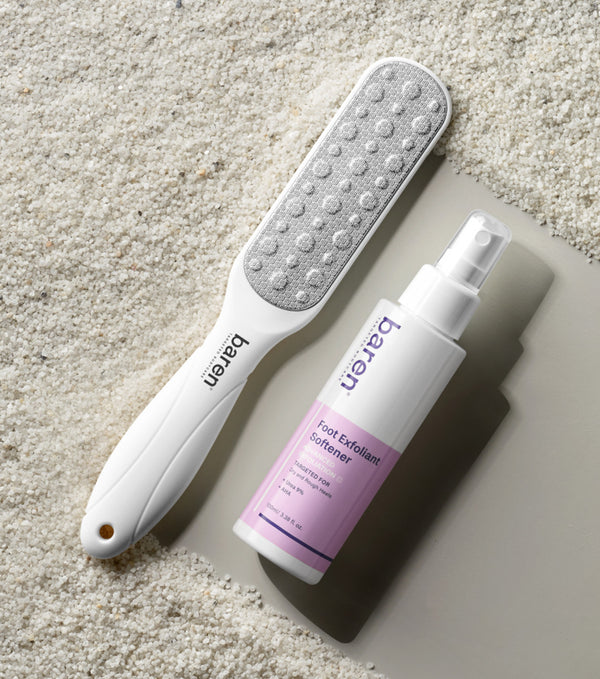 BAREN Foot Callus Eraser Home Set – Kit Exfoliante y Removedor de Callosidades con Chamaecyparis Obtusa