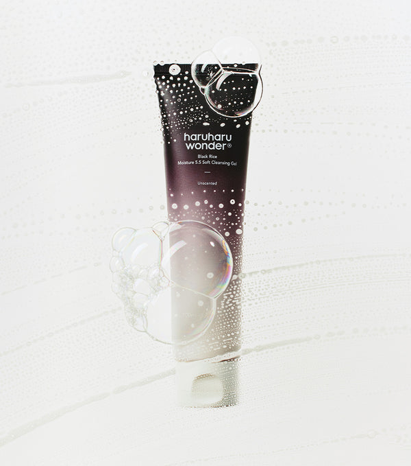 HARUHARU WONDER Black Rice Moisture 5.5 Soft Cleansing Gel 100ml – Limpiador Facial Suave y Equilibrante con Arroz Negro Fermentado