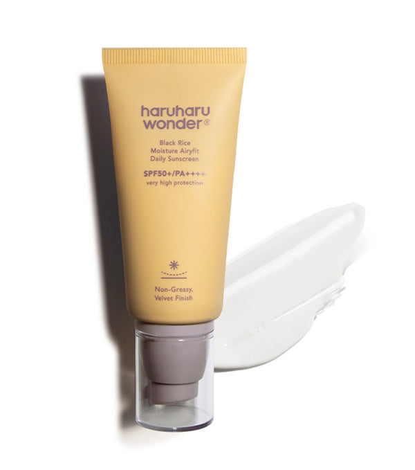 HARUHARU WONDER Black Rice Moisture Airyfit Daily Sunscreen 50ml – Protector Solar Hidratante con Arroz Negro Fermentado